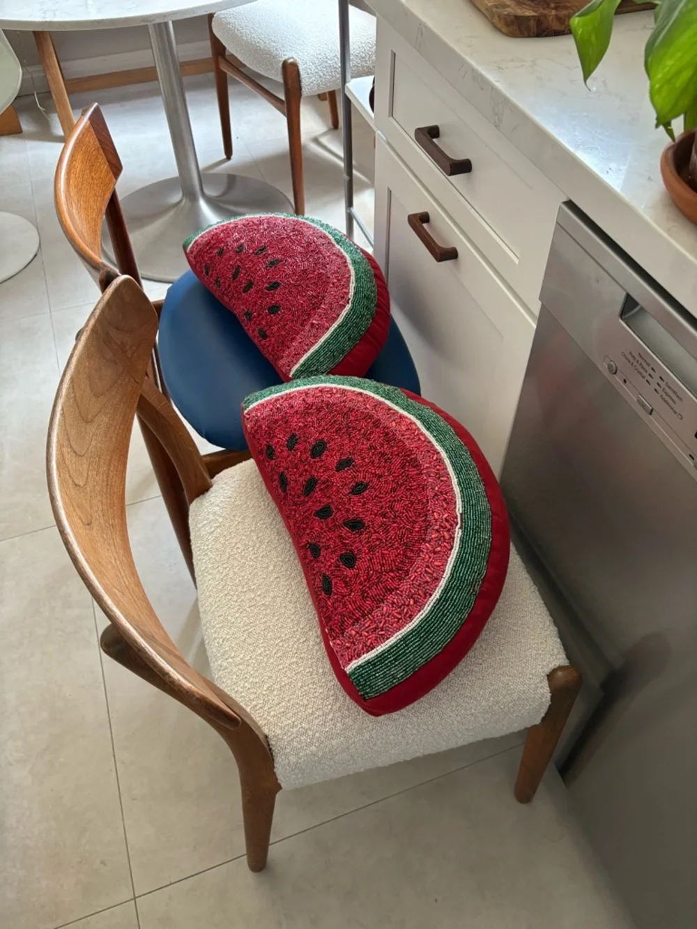 Watermelon Slice Decorative Throw Pillows - Set of 2